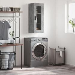 vidaXL betonszürke fali szekrény 34, 5 x 34 x 90 cm (828920)