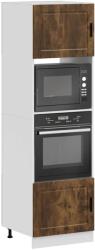 vidaXL Lucca 2 db füstölt tölgy színű szerelt fa sütőszekrények (3315056)