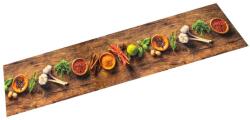 vidaXL mosható fűszermintás bársony konyhaszőnyeg 60x180 cm (4005606)