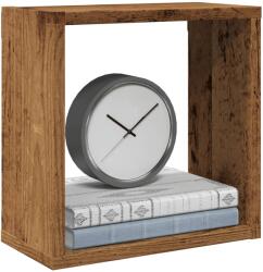 vidaXL 4 db antik fa színű szerelt fa fali kockapolc 30x15x30 cm (856577)