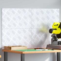 vidaXL Lépcsőfok Négyszögletes 4 pcs Ezüst 50 x 30 cm Alumínium (4104292)