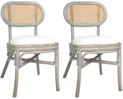 vidaXL 2 db szürke vászonkárpitozású étkezőszék (325479)