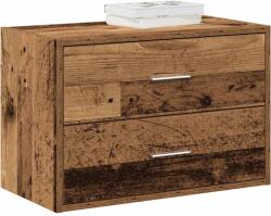 vidaXL antik fa színű szerelt fa szekrény 2 fiókkal 60 x 31 x 40 cm (858835)