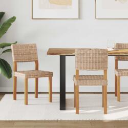 vidaXL Étkezőszék 2 pcs Természetes 46 x 55 x 84 cm Kubu rattán (42012426)