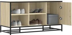 vidaXL cipőpad Sonoma tölgy 100x40x53, 5 cm Gépi fa és fém (849215)