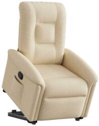 vidaXL krémszínű szövet felállást segítő dönthető fotel (3303262)