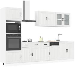 vidaXL 7 részes konyhai szekrény szett Lucca fényes fehér műfa (3314743)