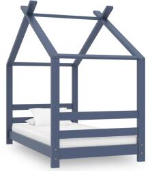 vidaXL szürke tömör fenyőfa gyerekágy-keret 70 x 140 cm (289613)