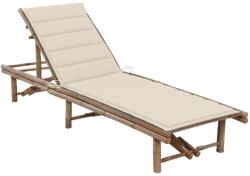 vidaXL bambusz kerti napozóágy párnával (3061634)