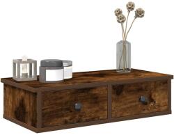 vidaXL Falipolc fiókokkal füstölt tölgy 60x28x15 cm műszaki fa (859945)