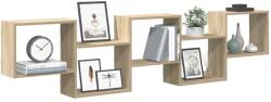 vidaXL sonoma tölgyszínű szerelt fa fali kockapolc 5 rekeszes színű (859997)