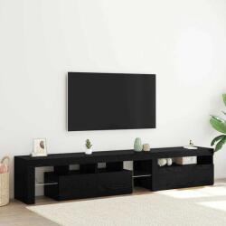 vidaXL TV szekrény 2 pcs Fekete tölgy 260 x 37 x 40 cm Faanyag (3332503)