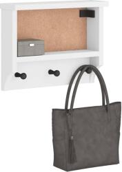 vidaXL SANDNES tömör fenyőfa falra szerelt kabátállvány 45x12x35 cm (4010453)