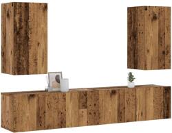 vidaXL falra szerelhető TV szekrények 4 db régi fa szerelt fa (3328981)
