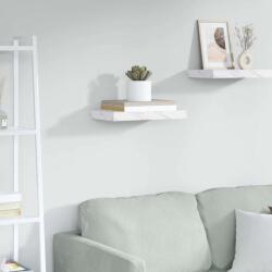 vidaXL Falpolc Falra szerelhető Fehér márvány 40 x 23, 5 x 4 cm Faanyag (42019962)