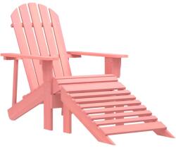 vidaXL rózsaszín tömör fenyőfa kerti Adirondack szék zsámollyal (315867)
