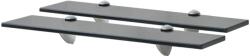 vidaXL 2 db lebegő üvegpolc 50 x 10 cm 8 mm (3051504)