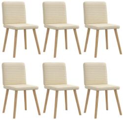 vidaXL 6 db krémszínű szövet étkezőszék (3315521)