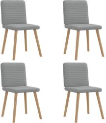 vidaXL 4 db világosszürke szövet étkezőszék (3315244)