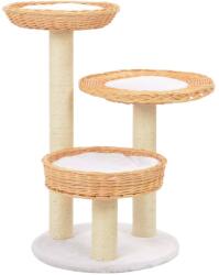 vidaXL természetes fűzfa macskabútor szizál kaparófával (170724)