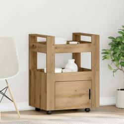 vidaXL Konyhai kocsi kézműves tölgy 60 x 45 x 80 cm Faanyag (862121)