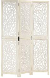 vidaXL 3-paneles fehér mangófa kézzel faragott térelválasztó 120x165cm (285336)