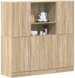 vidaXL 3 részes sonoma tölgy színű szerelt fa konyhaszekrény garnitúra (3324153)