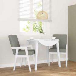 vidaXL 2 db fehér tömörfa gumiból készült étkezőszékek párnákkal (4102484)