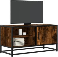 vidaXL füstös tölgy színű szerelt fa és fém TV-szekrény 80x34, 5x40 cm (848821)