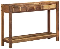 vidaXL Konzolasztal Barna 107 x 33 x 76 cm Szilárd Újrahasznosított Fa (4019623)