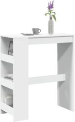 vidaXL fehér szerelt fa tárolórekeszes bárasztal 90 x 40 x 103, 5 cm (854373)