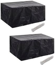 vidaXL 2 db 6 személyes polyrattan szett huzat 10 lyukkal 240 x 140 cm (279123)