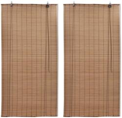 vidaXL 2 db barna bambusz redőny 120 x 220 cm (3057520)
