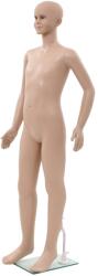 vidaXL bézs egész alakos gyerek próbababa üvegtalppal 140 cm (142931)