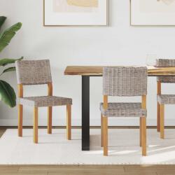 vidaXL Étkezőszék 2 pcs Kubu Szürke 46 x 55 x 84 cm Kubu rattán (42012424)