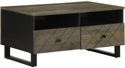 vidaXL fekete tömör mangófa dohányzóasztal 80 x 54 x 40 cm (4017697)