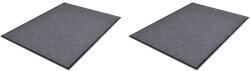 vidaXL 2 db szürke PVC lábtörlő 90 x 60 cm (278748)