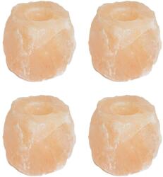 vidaXL Sóköves Teagyertyatartók Rózsaszín Só Kő (42000112)