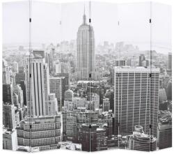 vidaXL fekete-fehér New York mintás paraván 228 x 170 cm (245860)