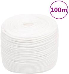 vidaXL teljesen fehér polipropilén hajókötél 8 mm 100 m (152556)