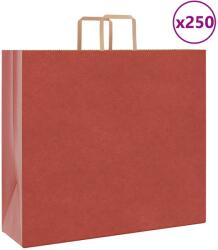 vidaXL 250 db piros papírzacskók fogantyúkkal 54x15x49 cm (4101990)