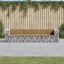 vidaXL tömör impregnált fenyőfa gabion kerti pad 287 x 71 x 65, 5 cm (3196253)