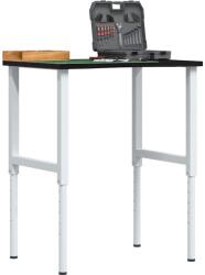 vidaXL sötétbarna tömör tölgyfa munkapad 80 x 60 x (71, 5-98) cm (3309720)