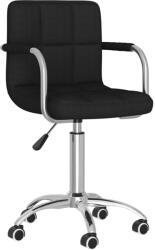 vidaXL fekete szövetborítású forgó étkezőszék (3087975)