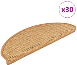 vidaXL 30 db lépcsőszőnyegek öntapadós szizál kinézetű 65x21x4 cm (3365877)