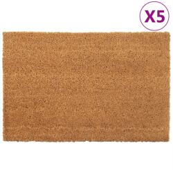 vidaXL 5 db természetes színű rojtos kókuszrost lábtörlő 40 x 60 cm (155598)