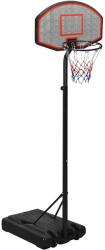 vidaXL fekete polietilén kosárlabda állvány 237-307 cm (93653)