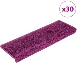 vidaXL 30 db lila lépcsőszőnyeg, téglalap alakú széllel, 65 x 21 x 4 cm (3365830)