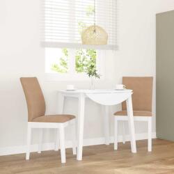vidaXL 2 db fehér tömörfa gumiból készült étkezőszékek párnákkal (4102452)