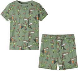 vidaXL Világos keki rövid ujjú gyerekpizsama 104 (12510)